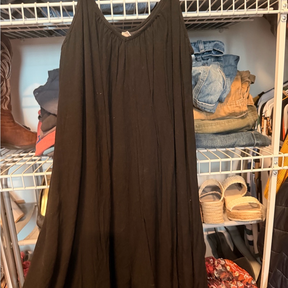 Black Flowing Maxi Dress